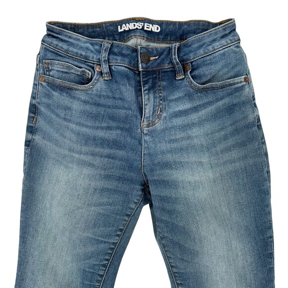 Lands End Womens Blue Mid Rise Curvy Skinny Jeans Size  2 Petite - Picture 4 of 12